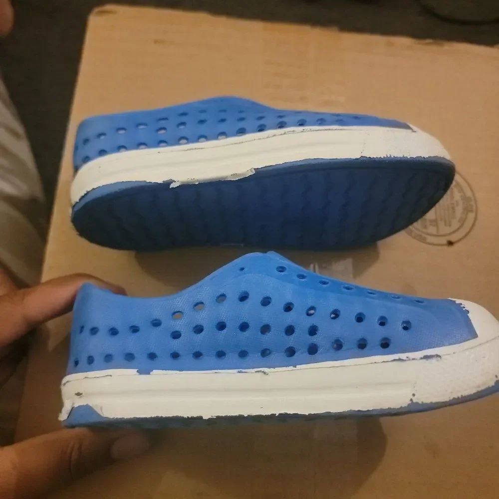 Lily & Dan Unisex Kids Native Blue Slip On Water Shoes Size US 7/8